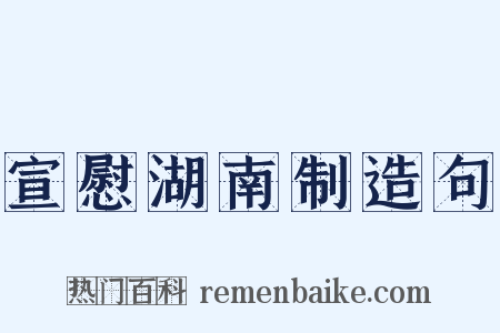 宣慰湖南制造句是什么意思的图片